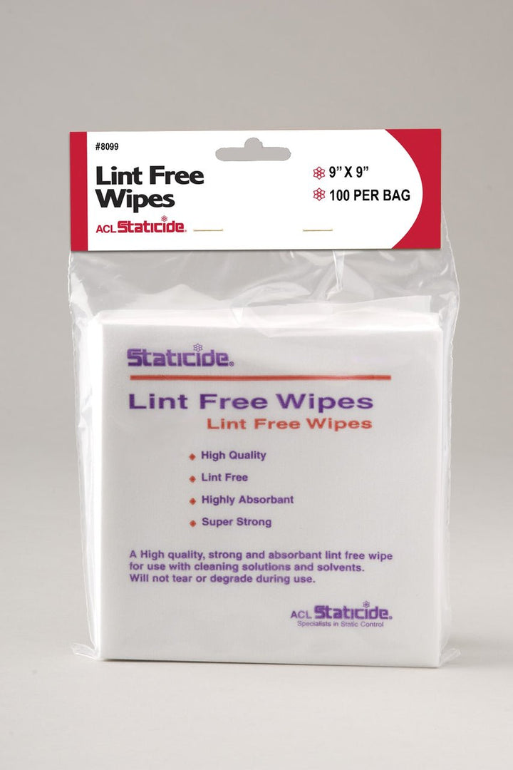 ACL Staticide 8099 Lint - Free Wipes, 9"X9" 100 wipes per bag; 6 bags per case MTESolutions