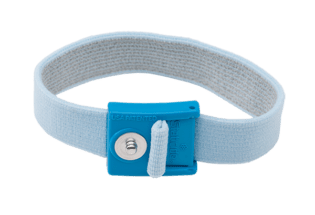 ACL Staticide 8113 Adjustable PREMIUM Wrist Strap, Light Blue w/4mm Stud; 6 per pack MTESolutions