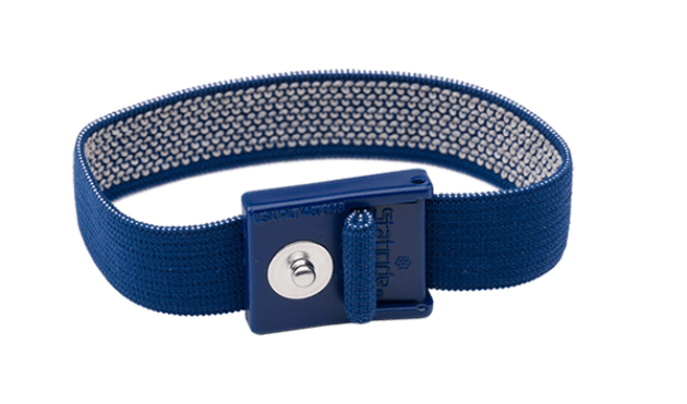 ACL Staticide 8150 Economy Wrist Strap with 1MΩ Coiled Cord, Dark Blue w/4mm Stud MTESolutions