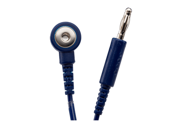 ACL Staticide 8150 Economy Wrist Strap with 1MΩ Coiled Cord, Dark Blue w/4mm Stud MTESolutions