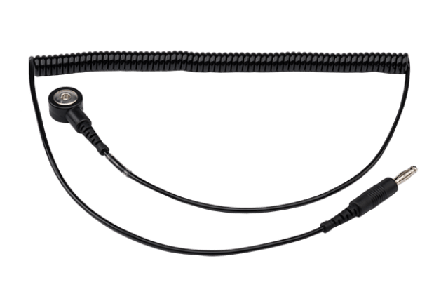 ACL Staticide 8153 Premium Wrist Strap with 1MΩ Coiled Cord, Light Blue w/4mm Stud MTESolutions