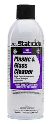 ACL Staticide 8670 Plastic and Glass Cleaner, 14 oz Aerosol Can 12 cans per case MTESolutions
