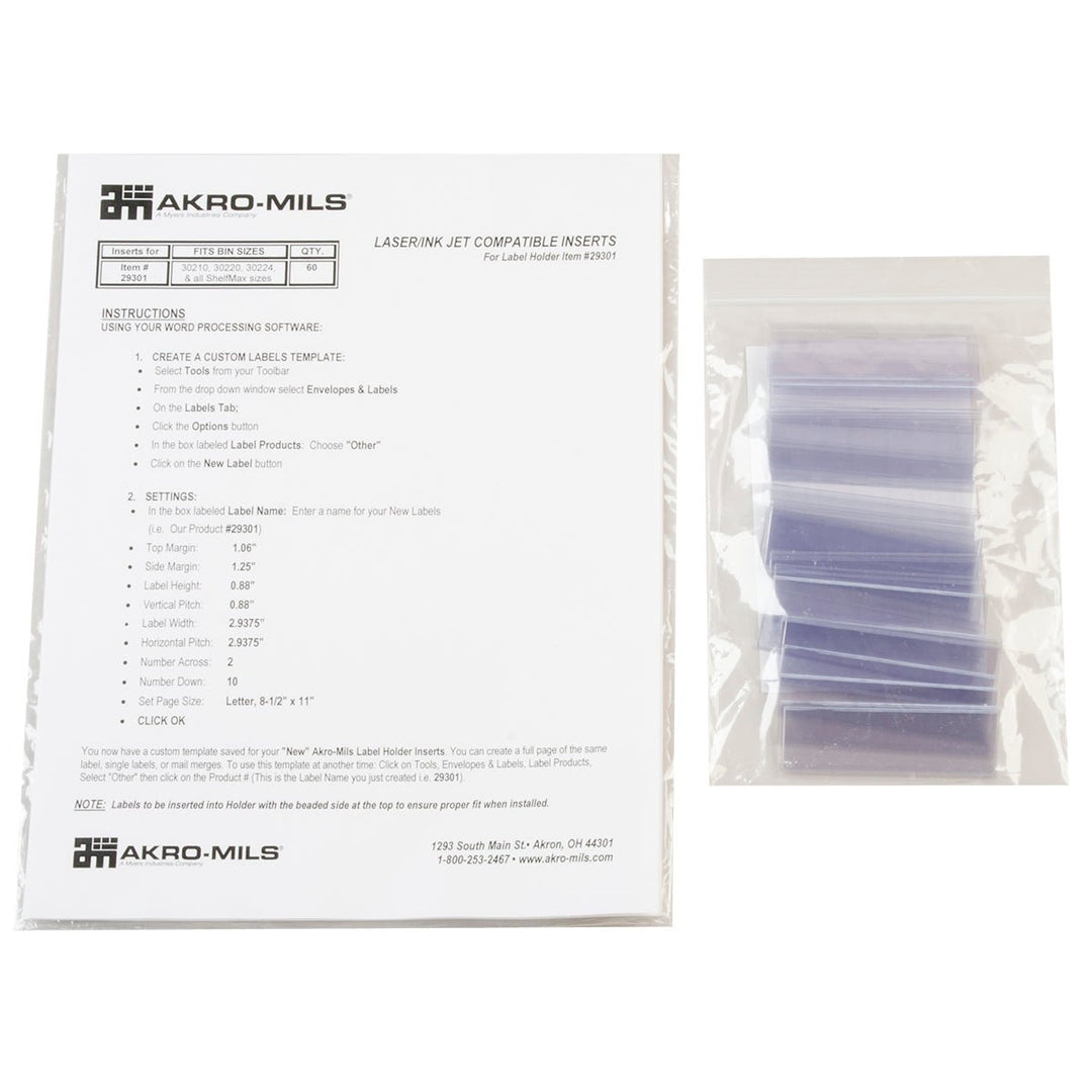 Akro - Mils 29301 Card Stock Holder for AkroBin/ShelfMax, 29301 MTESolutions