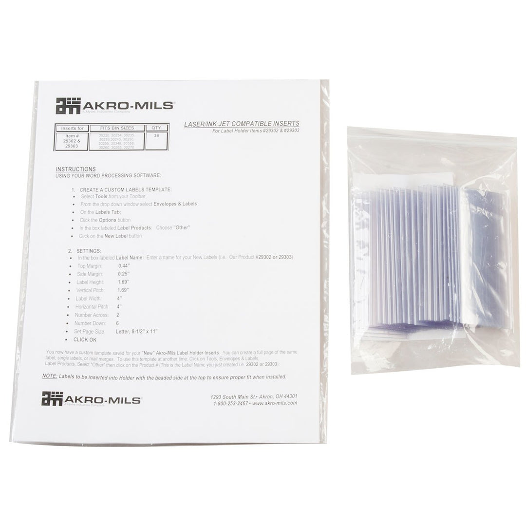 Akro - Mils 29302 Card Stock Holder for AkroBin 25 Pk MTESolutions