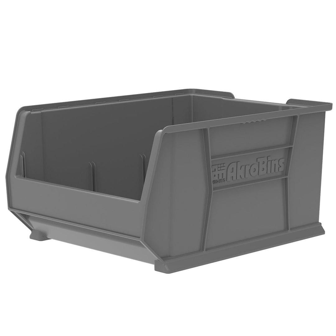 Akro - Mils 30289GREY Super Size AkroBin 23 - 7/8 x 18 - 1/4 x 12, Gray MTESolutions