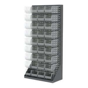 Akro - Mils 30651240SC HD Louvered Floorr Rack w/36 30240 Clear AkroBins MTESolutions