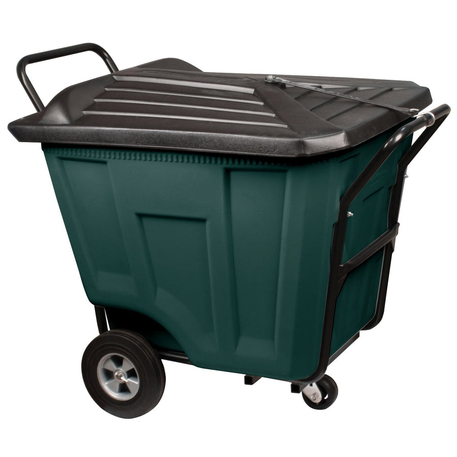 Akro - Mils 76591GREEN Akro - Cart w/Lid HD 90 Gal, Green MTESolutions
