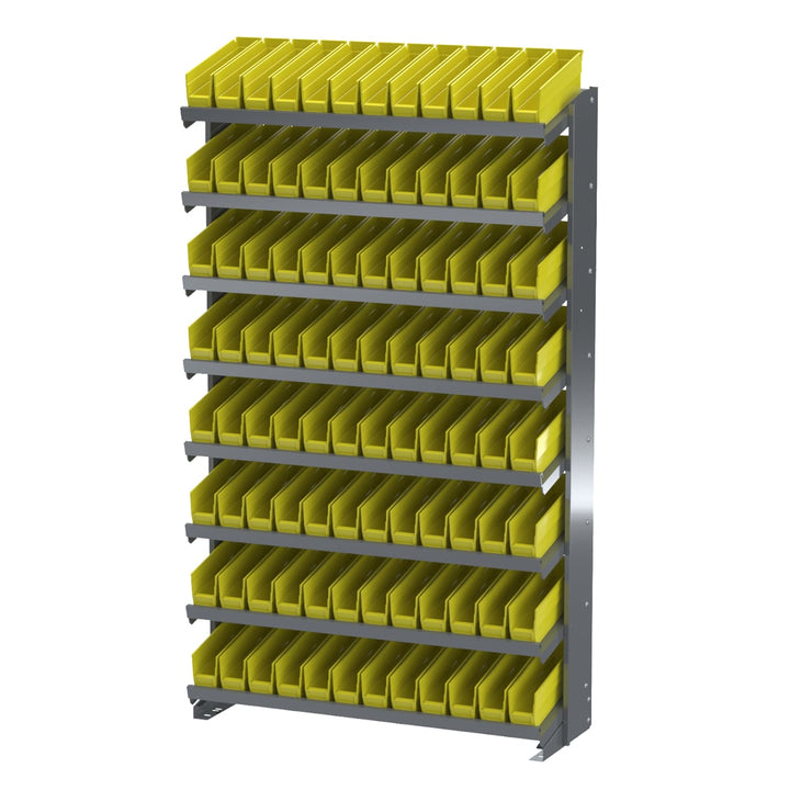 Akro - Mils APRS110Y 12 1 - Sided Pick Rack, 96 Yellow 30110 Shelf Bins MTESolutions