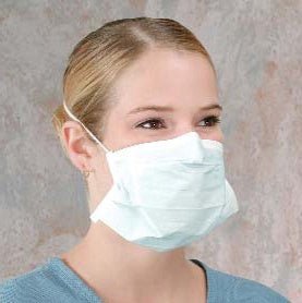 Alpha Pro Tech 108 PFL® Single Headband Face Mask w/Positive Facial Lock®, Blue, 8" MTESolutions