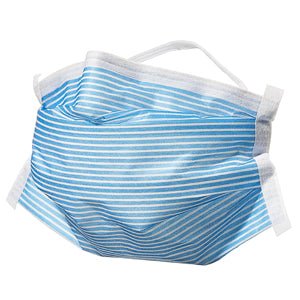 Alpha Pro Tech 608 BS PFL® Headband Face Mask w/Positive Facial Lock® & Magic Arch®, Blue Stripe, 8" Alpha Pro Tech MTESolutions