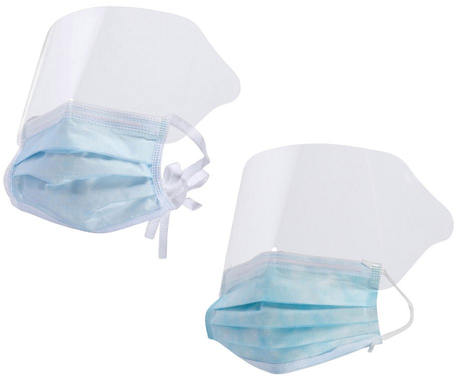 Alpha Pro Tech BL 6155 S ShieldMate® Earloop Face Mask w/Shield & Magic Arch®, Anti-Fog Foam Strip, 4 Side Sonic Weld, Blue, 7" MTESolutions