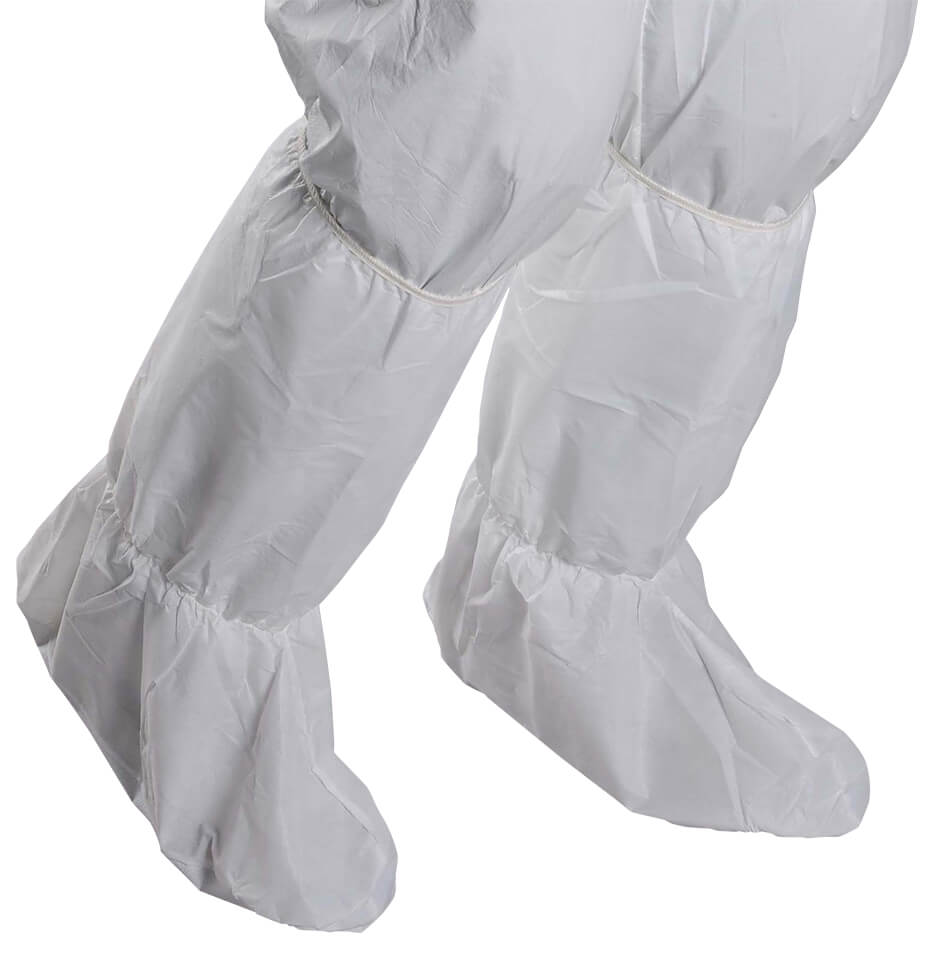 Alpha Pro Tech BT-T5W13-B MaxGrip® High Top Boot Covers, w/MaxGrip® Sole, Elastic Ankle & Top, Serged Seams, White, XL MTESolutions