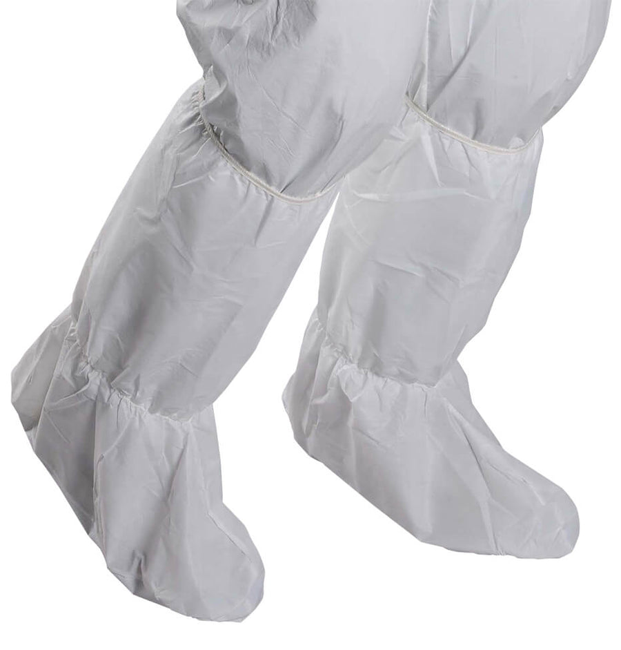 Alpha Pro Tech BT-T5W15-B MaxGrip® High Top Boot Covers, w/MaxGrip® Sole, Elastic Ankle & Top, Serged Seams, White, M MTESolutions