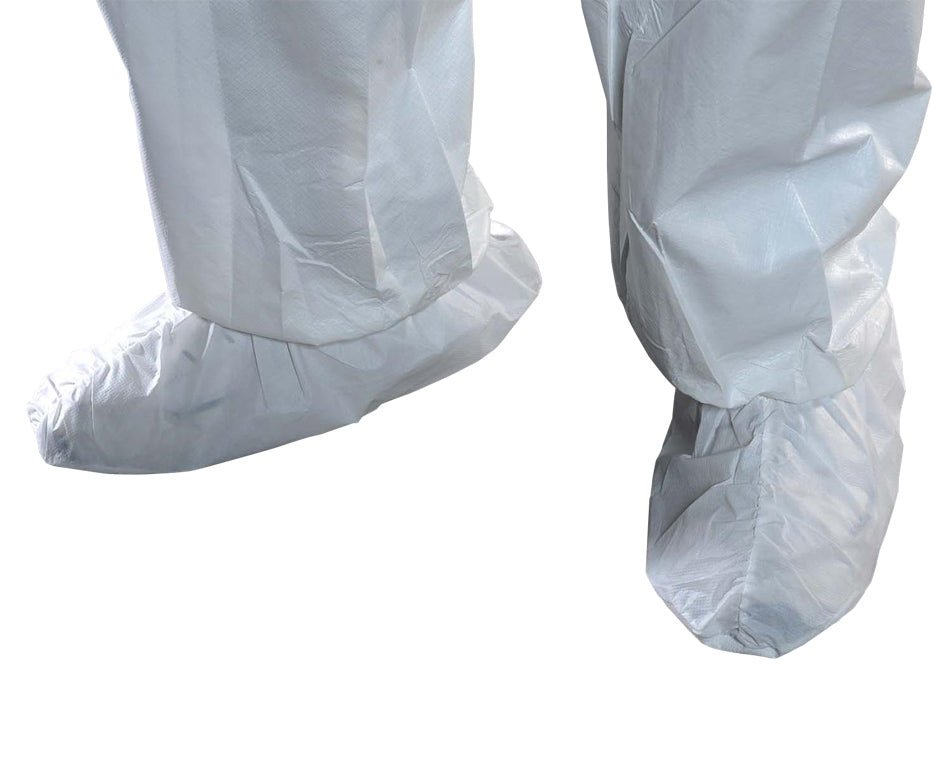 Alpha Pro Tech SH-E1716-BH SafeStep® Shoe Cover, Anti-Skid Sole, Serged Seams, White, L MTESolutions