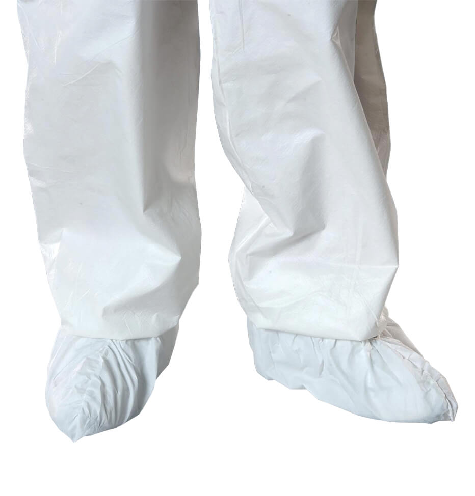 Alpha Pro Tech SH-T1182-B AquaTrak® Shoe Cover, Butterfly Style, Seamless Sole, Serged Seams, White, UNIV MTESolutions