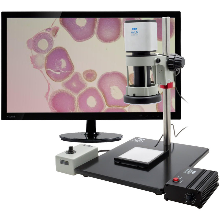 Aven 26700-124 Mighty Cam Pro Autofocus Digital Microscope, 7X-70X Macro Lens, Post Stand Aven Tools MTESolutions