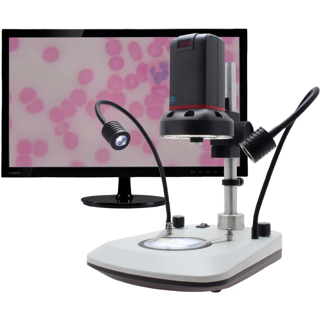 Aven 26700-424-505 Cyclops 4K Digital Microscope, 13x-140x, Post Stand with LEDs and HD Monitor Aven Tools MTESolutions