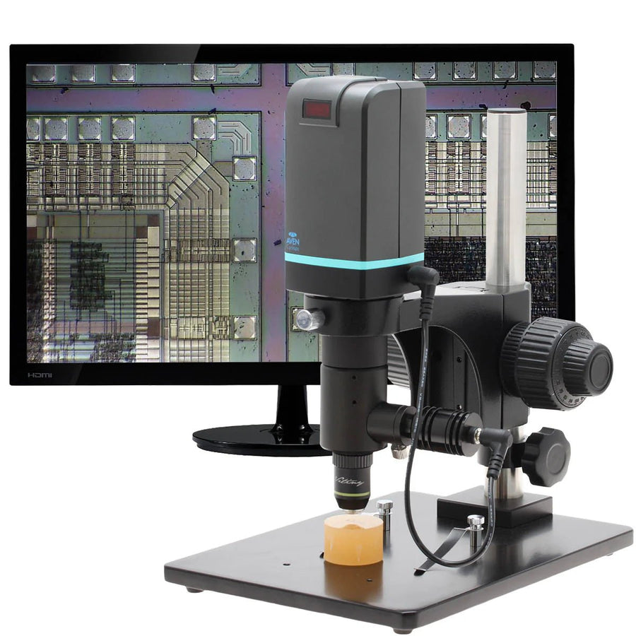 Aven 26700-425 Cyclops Digital Metallographic Microscope, 284x–2042x with 4x, 10x, and 20x Lenses Aven Tools MTESolutions