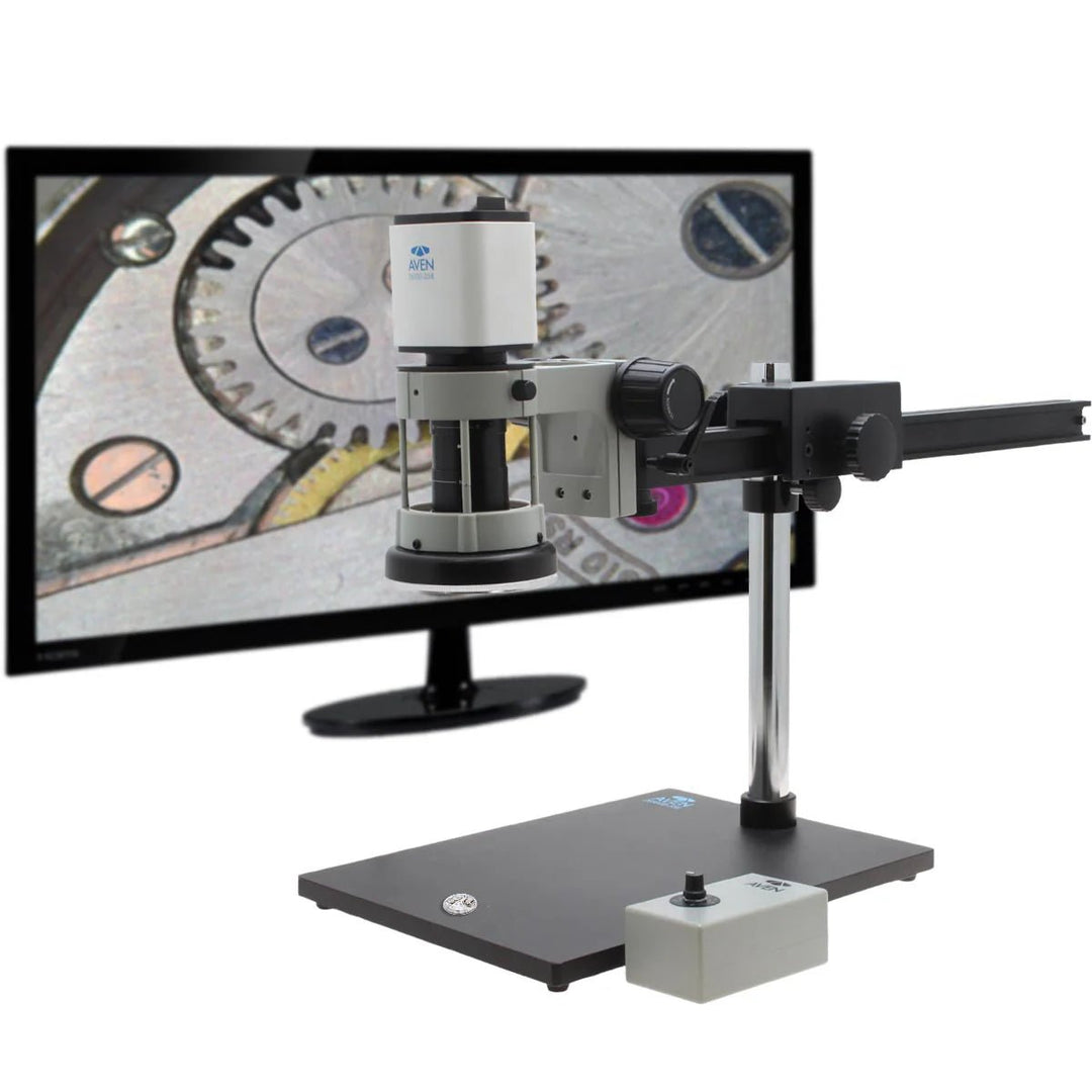 Aven 26800B-716 Mighty Cam Pro Digital Microscope, 7X-70X, Ultra-Glide Stand with HD Monitor Aven Tools MTESolutions