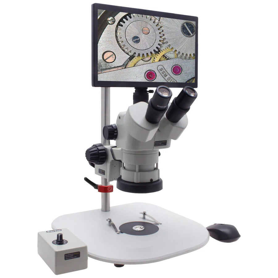 Aven 26800B-723 SPZ-50 Stereo Zoom Microscope, 6.7x–50x with Eidos Camera and Ergo Post Stand Aven Tools MTESolutions