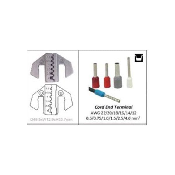 Aven Tools 10178DS, Crimping Die D for Cord End Terminals MTESolutions
