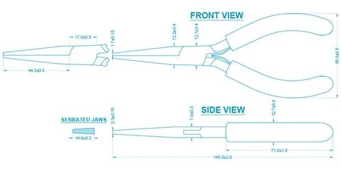 Aven Tools 10333, Chain Nose Pliers, 6 in MTESolutions