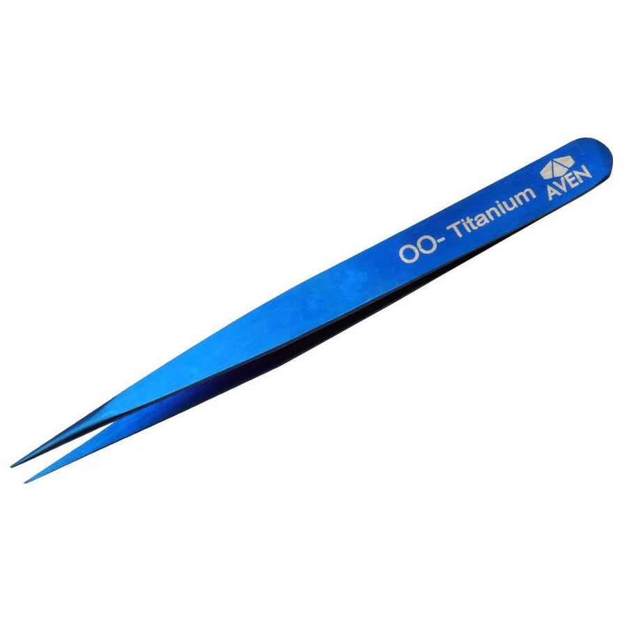 Aven Tools 18032TTB Titanium Blue Tweezers, Pattern OO MTESolutions