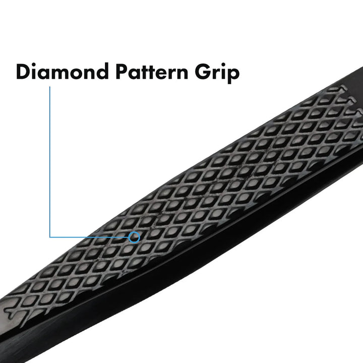 Aven Tools 18053EGBLK EZ Grip Black Tweezers Stainless Steel, #3 Pattern MTESolutions