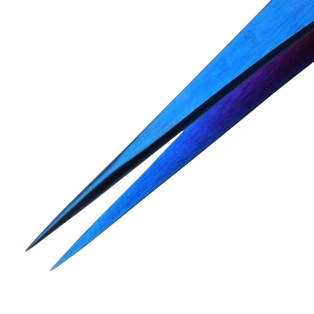 Aven Tools 18053TTB Titanium Blue Tweezers, Pattern #3 MTESolutions