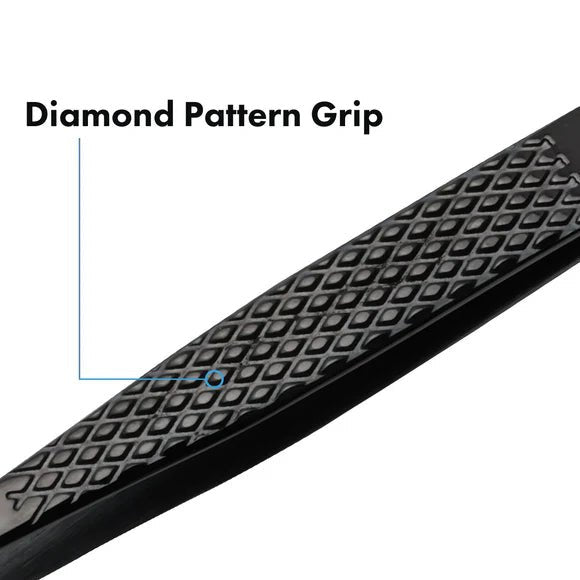 Aven Tools 18056EGBLK EZ Grip Black Tweezers Stainless Steel, #3C Pattern MTESolutions