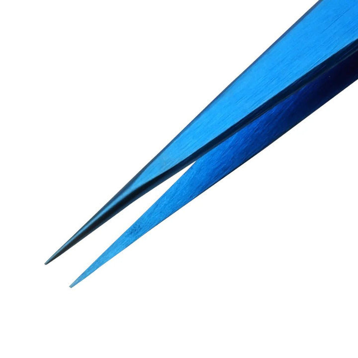 Aven Tools 18056TTB Titanium Blue Tweezers, Pattern #3C MTESolutions