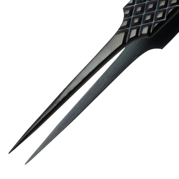 Aven Tools 18062EGBLK EZ Grip Black Tweezers Stainless Steel, 5 Pattern MTESolutions