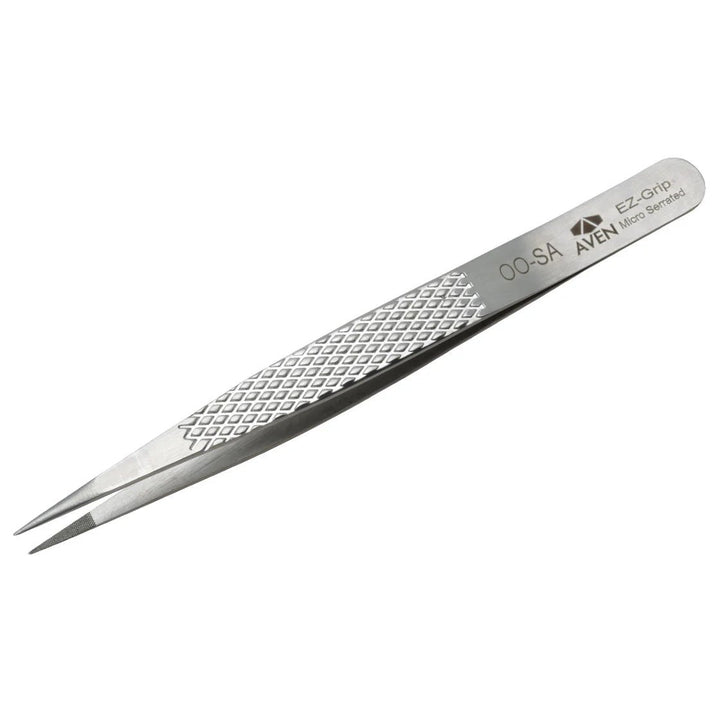 Aven Tools 18062EGS EZ Grip Micro - Serrated Tweezers Stainless Steel, 5 Pattern MTESolutions