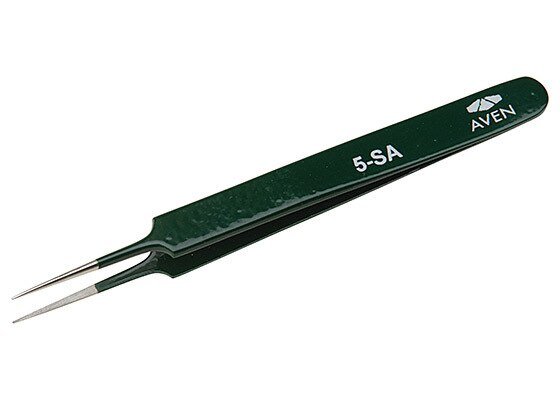 Aven Tools 18062EZ, E - Z Pik Tweezers 5, Green MTESolutions