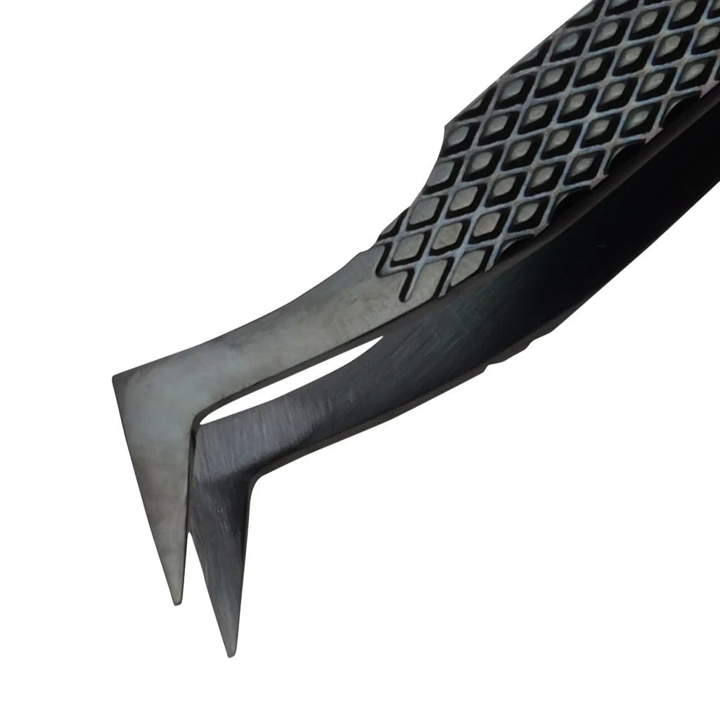 Aven Tools 18069EGBLK EZ Grip Black Tweezers Stainless Steel, 6 Pattern MTESolutions