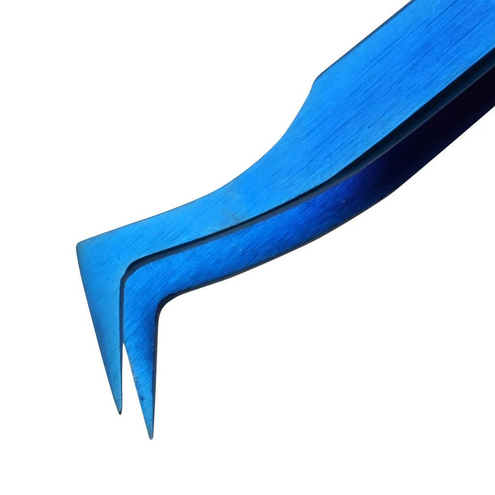 Aven Tools 18069TTB Titanium Blue Tweezers, Pattern #6 MTESolutions