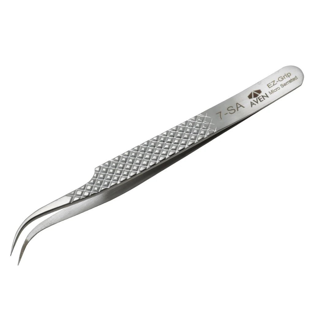 Aven Tools 18072EGS EZ Grip Micro - Serrated Tweezers Stainless Steel, 7 Pattern MTESolutions