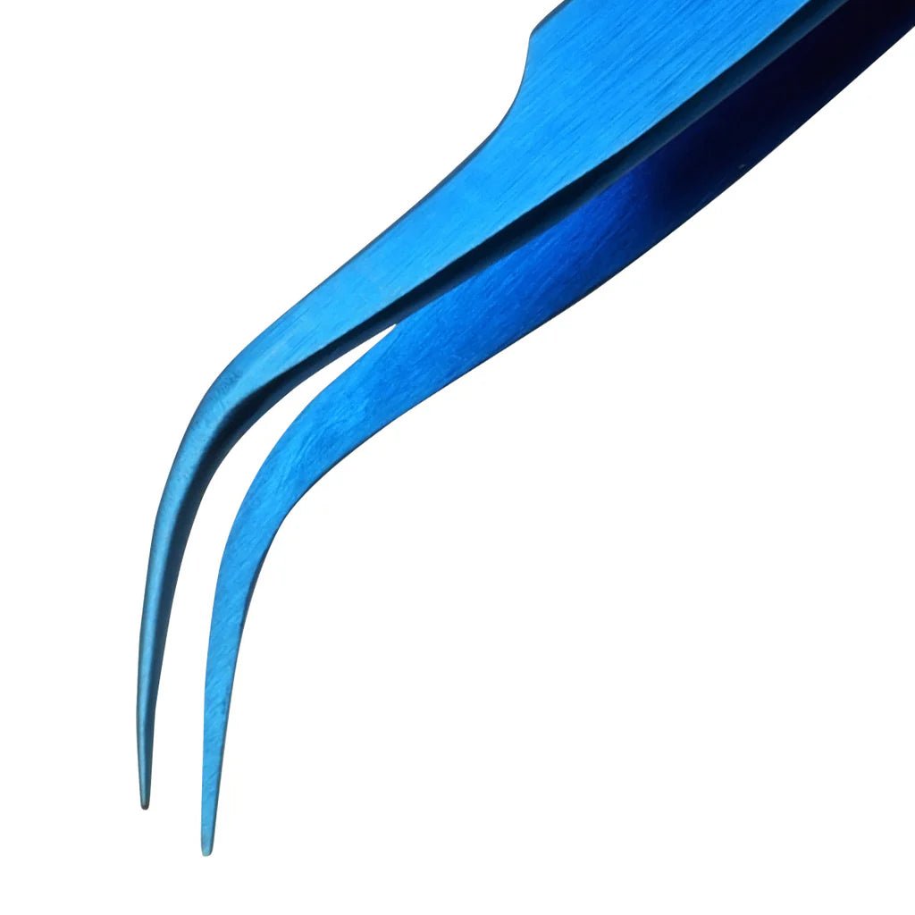 Aven Tools 18072TTB Titanium Blue Tweezers, Pattern #7 MTESolutions