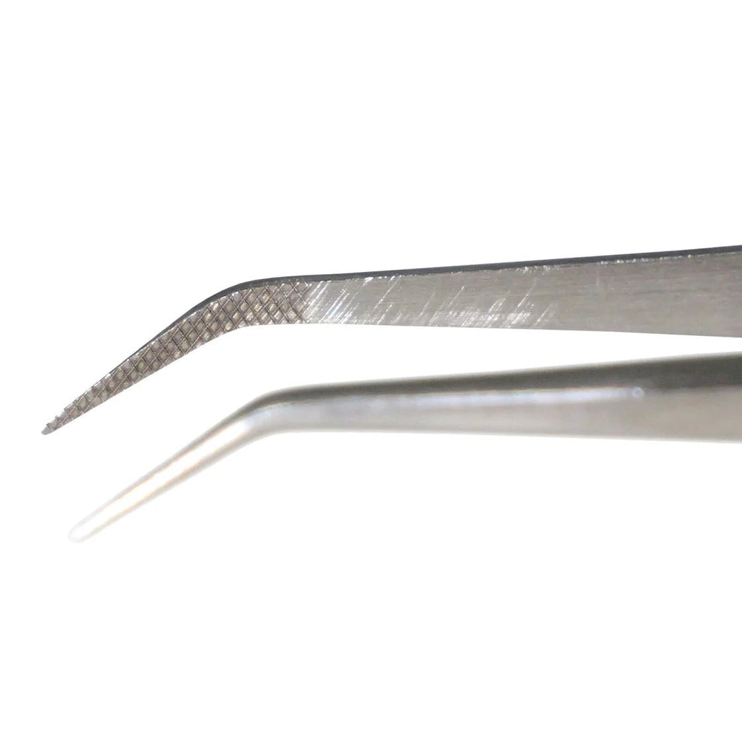 Aven Tools 18076EGS EZ Grip Micro - Serrated Tweezers Stainless Steel, 65A Pattern MTESolutions