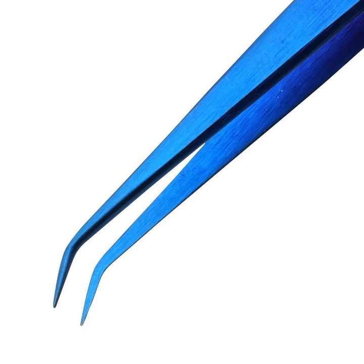 Aven Tools 18076TTB Titanium Blue Tweezers, Pattern #65 MTESolutions