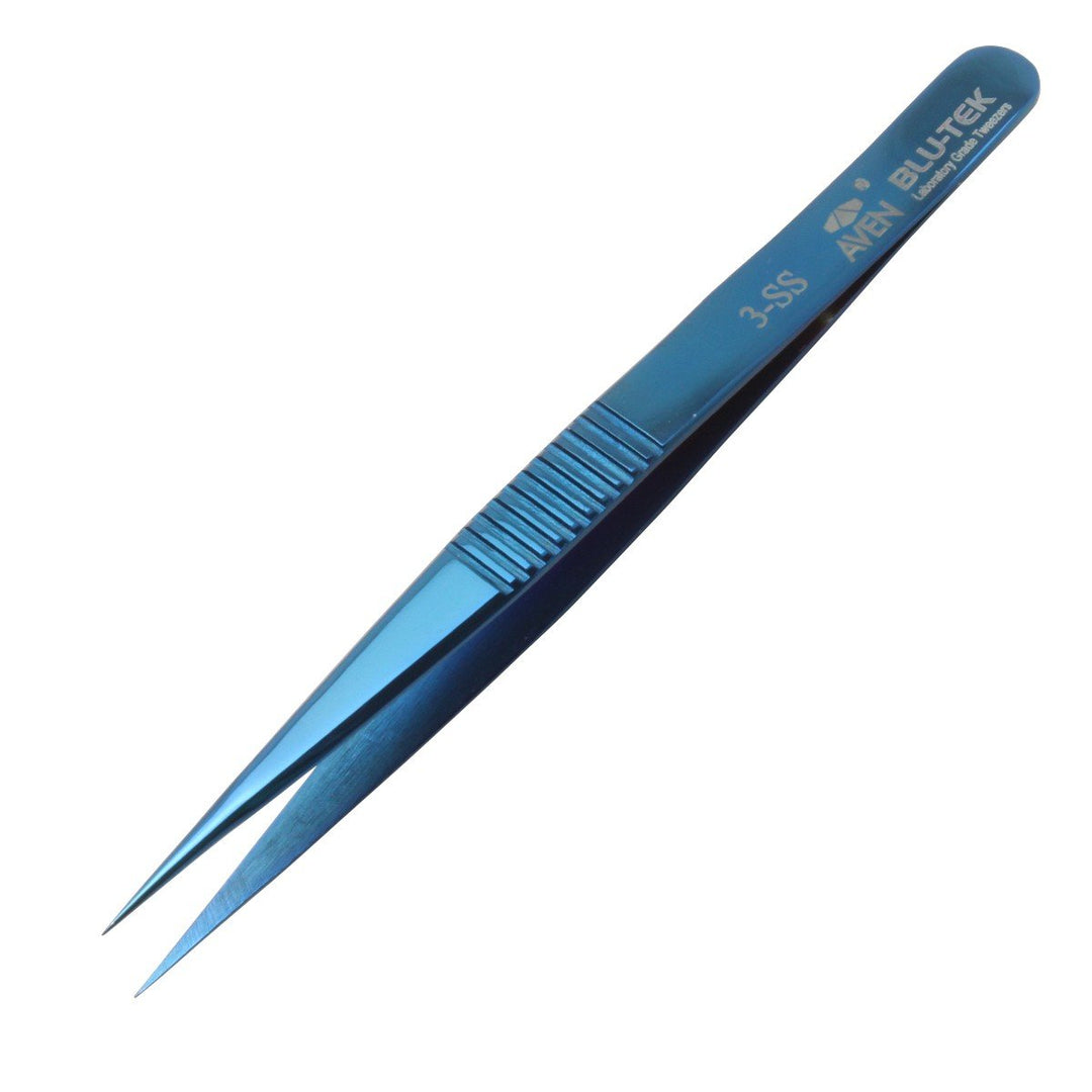 Aven Tools 18853, Blu - Tek Tweezers with Straight Pointed Tips Style 3 - SS MTESolutions