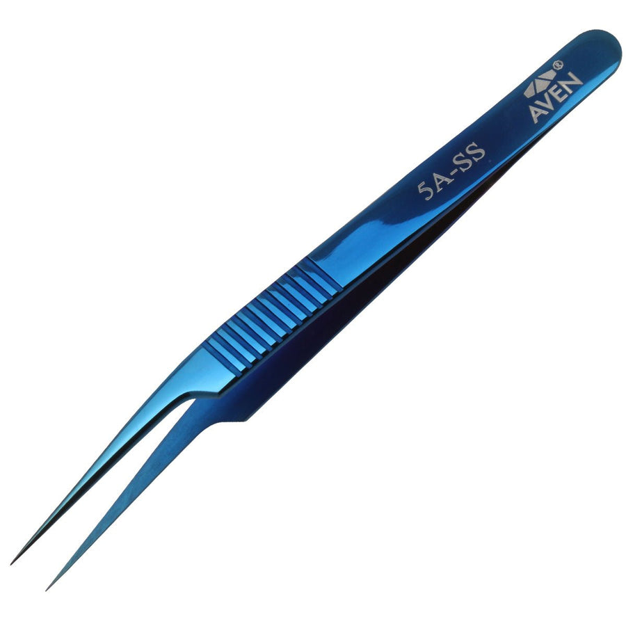 Aven Tools 18865, Blu - Tek Tweezers with Long Angled Tips Style 5A - SS MTESolutions