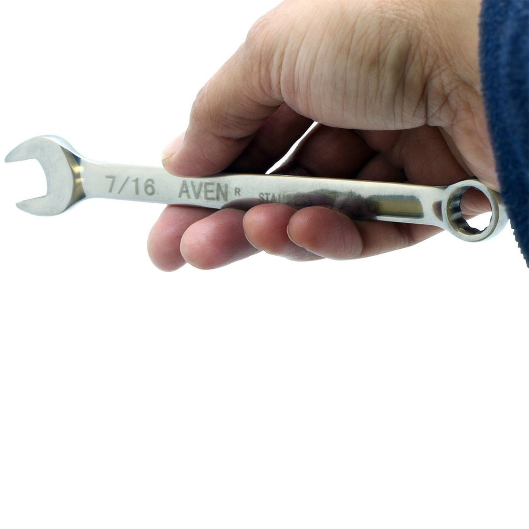 Aven Tools 21187 - 0716, Combination Wrench Stainless Steel 7/16in MTESolutions