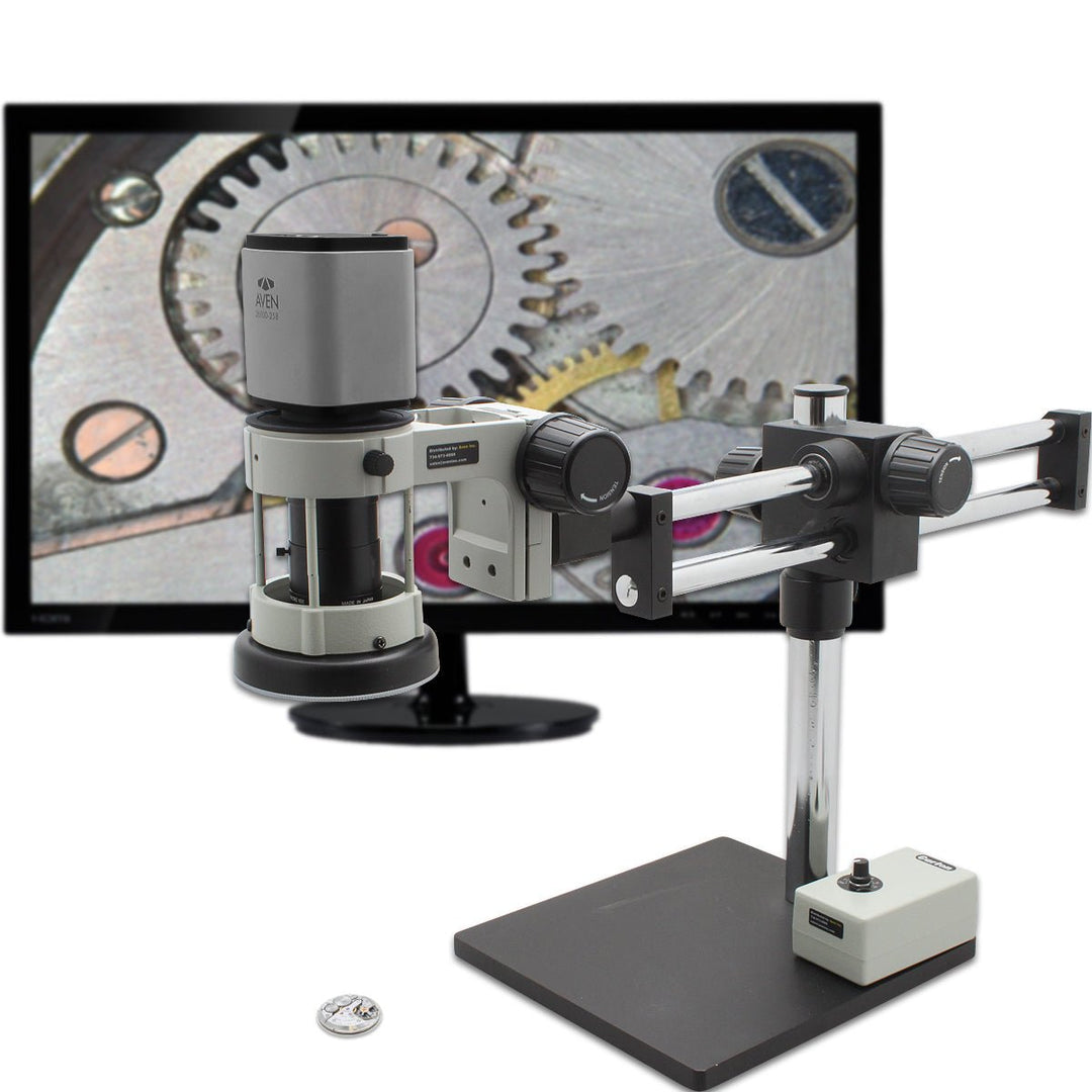 Aven Tools 258 - 209 - 534 - ES, Digital Microscope Mighty Cam ES 7x - 70x, Double Arm Boom Stand MTESolutions