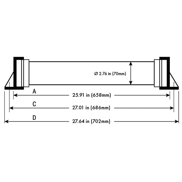 Aven Tools 26600 - 505G, Tubular LED Machine Light 2 x 14 Watt 26 in, Glass Diffuser Lens MTESolutions