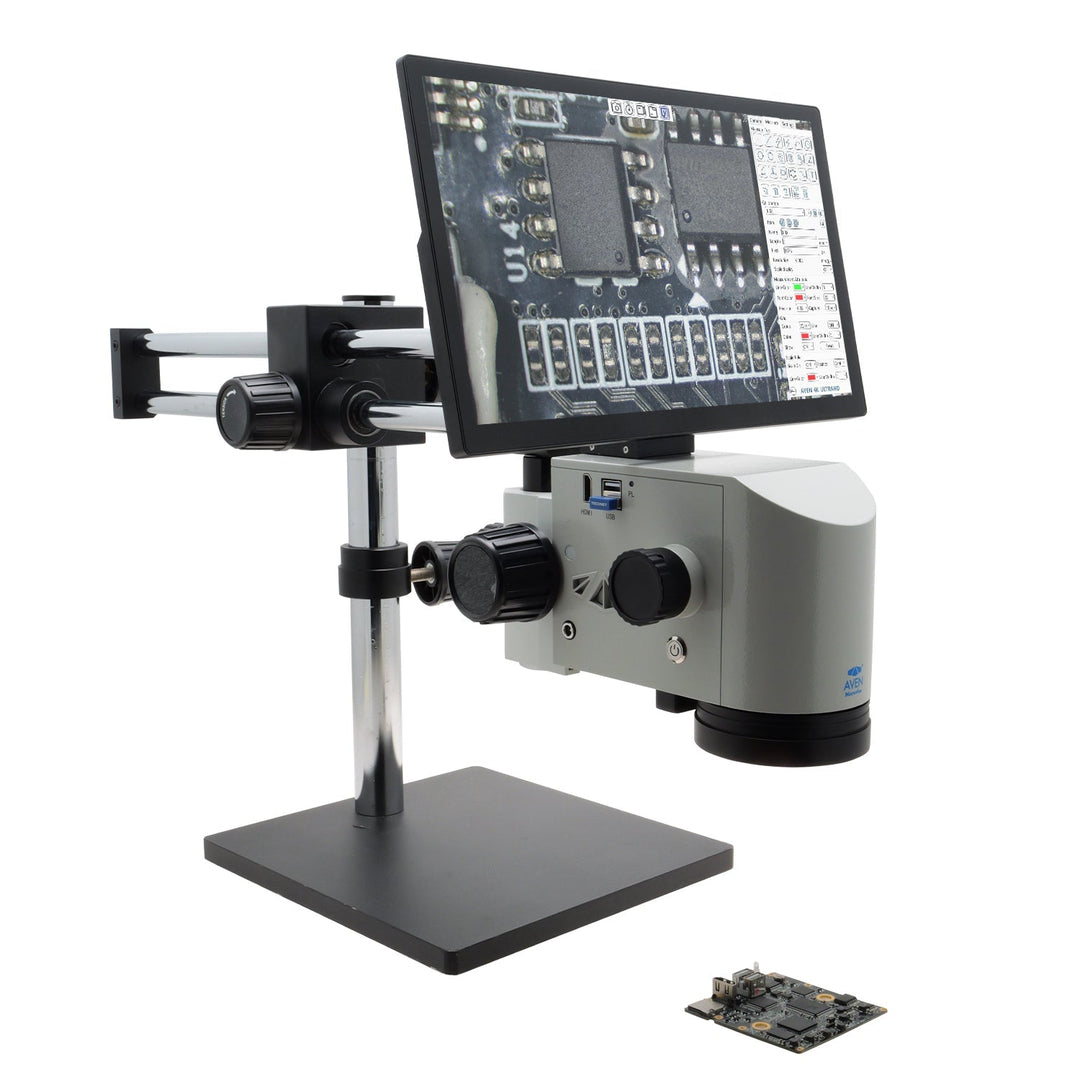 Aven Tools 26700 - 141 - 534 MicroVue Digital Microscope (21x–133x) with Double Arm Boom Stand MTESolutions