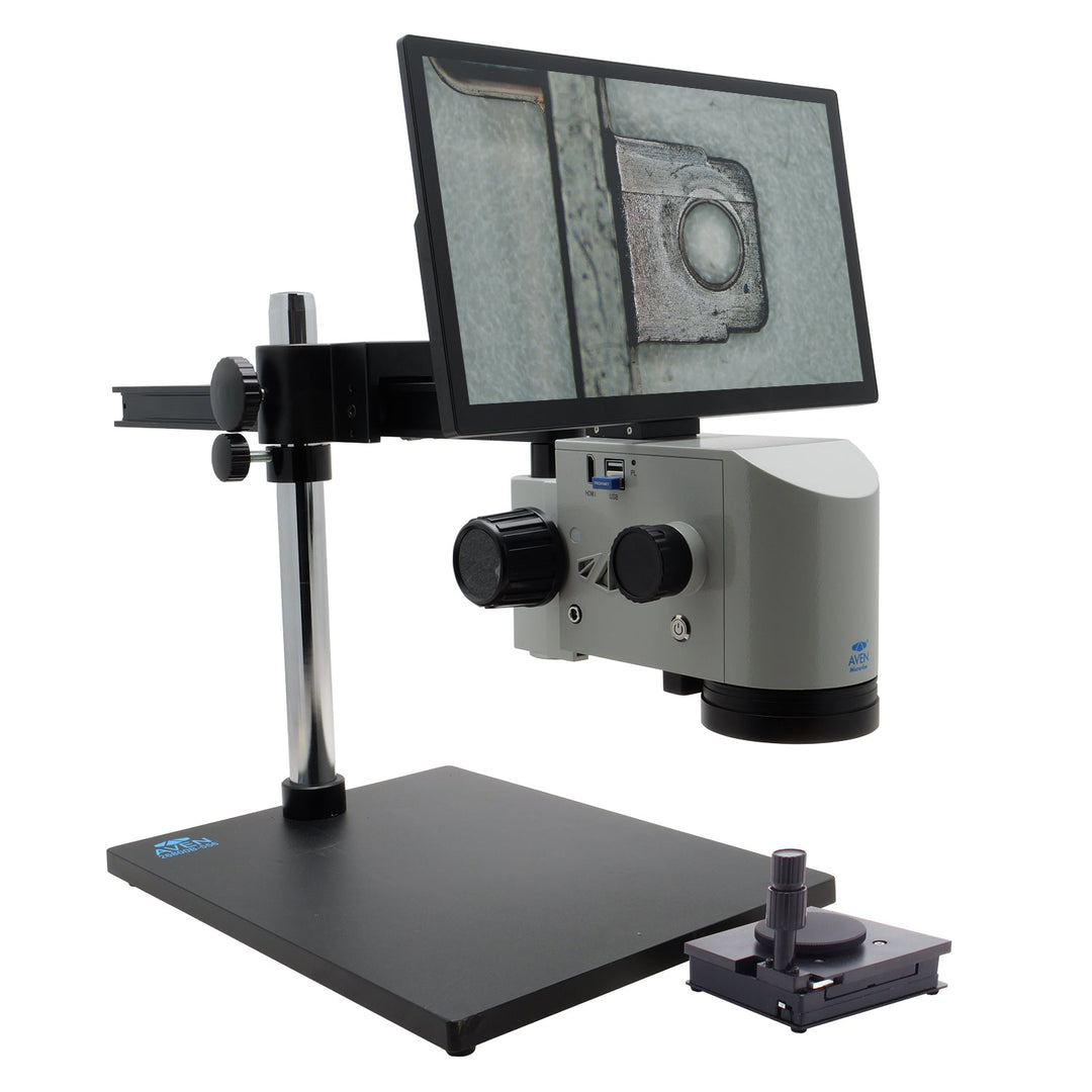 Aven Tools 26700 - 141 - 556XYR MicroVue Digital Microscope (21x–133x) with Ultra Glide Boom Stand and x/Y/R Gliding Stage MTESolutions