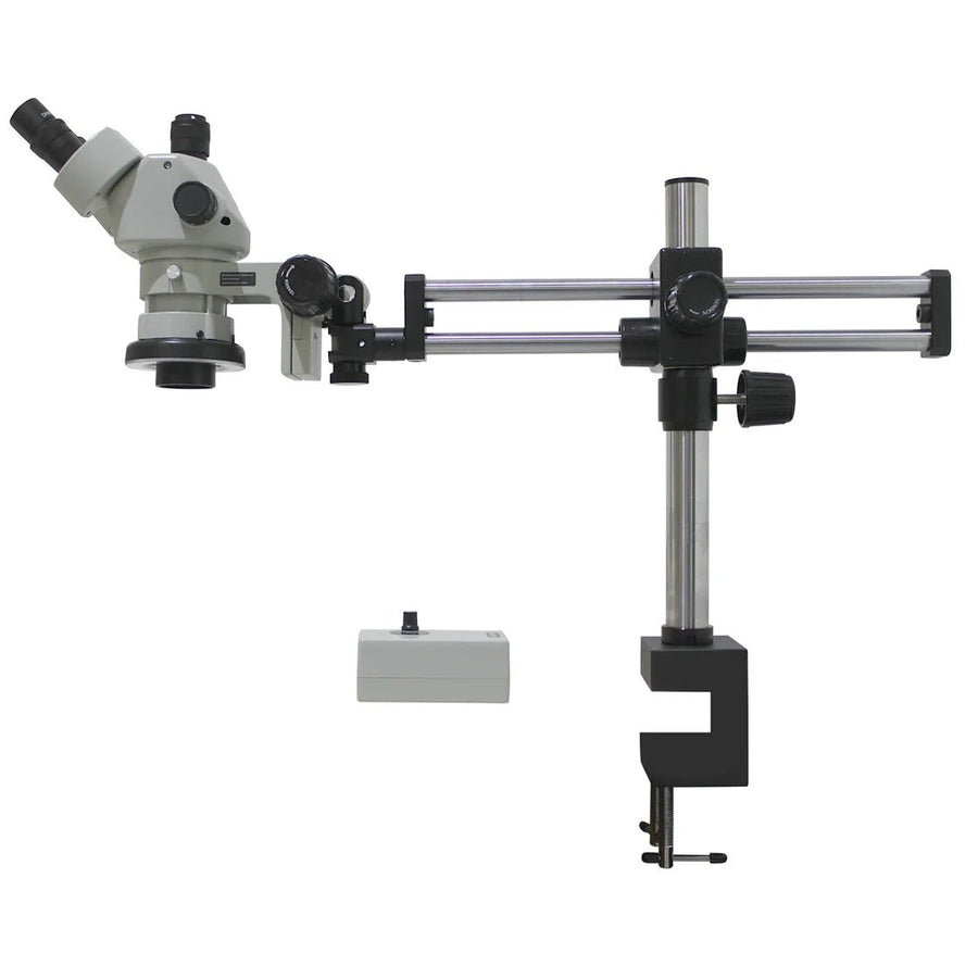 Aven Tools SPZHT135-209-536 SPZHT-135 Stereo Zoom Microscope [21x - 135x] on Dual Arm Boom Stand with Integrated Ring Light Aven Tools MTESolutions