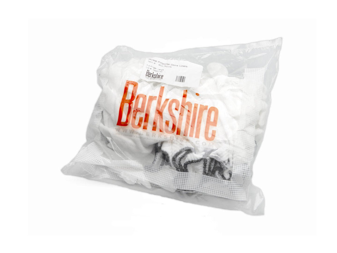 Berkshire BGL3U20R BCR Ultra Full - Finger Polyester Glove Liners, Size Medium, Qty 200 Pairs MTESolutions