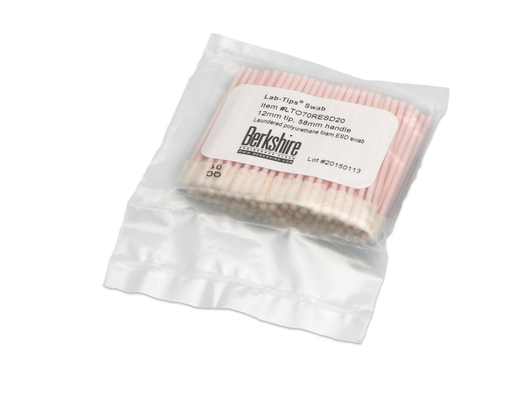 Berkshire LTO70RESD20 Lab - Tips Rounded Foam ESD Swabs, Qty 2000 Swabs MTESolutions